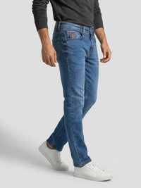 Men Rover Jeans Regular Fit Dark Blue Mid Rise
