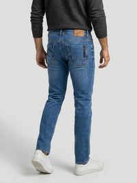 Men Rover Jeans Regular Fit Dark Blue Mid Rise