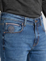 Men Rover Jeans Regular Fit Dark Blue Mid Rise
