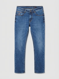 Men Rover Jeans Regular Fit Dark Blue Mid Rise