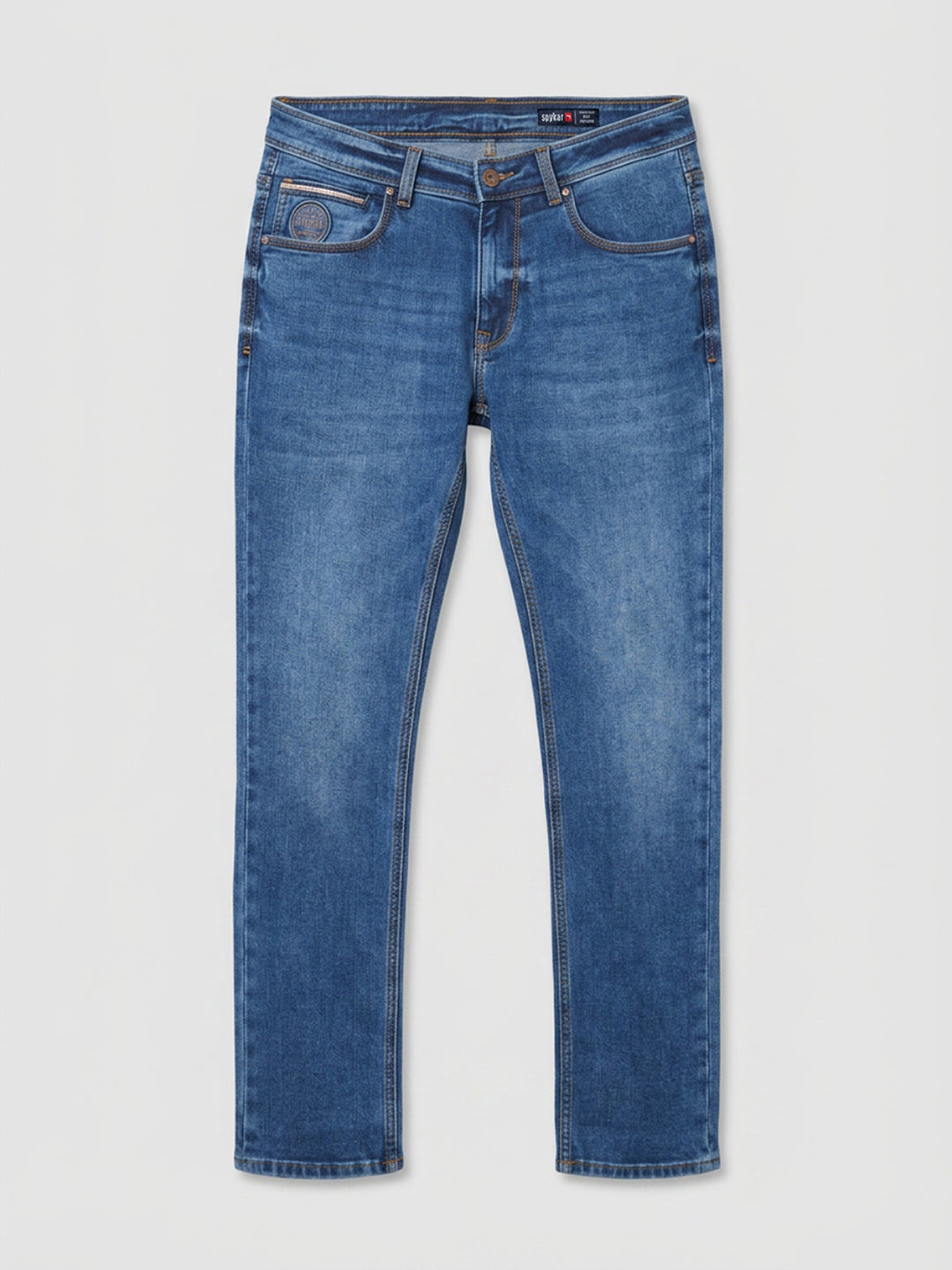 Men Rover Jeans Regular Fit Dark Blue Mid Rise