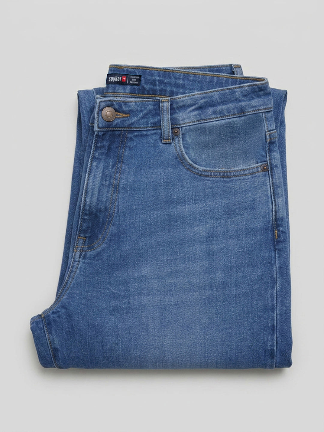 Men Rover Jeans Regular Fit Dark Blue Mid Rise