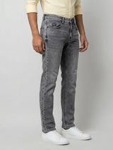 Men Rover Jeans Regular Fit Black Mid Rise