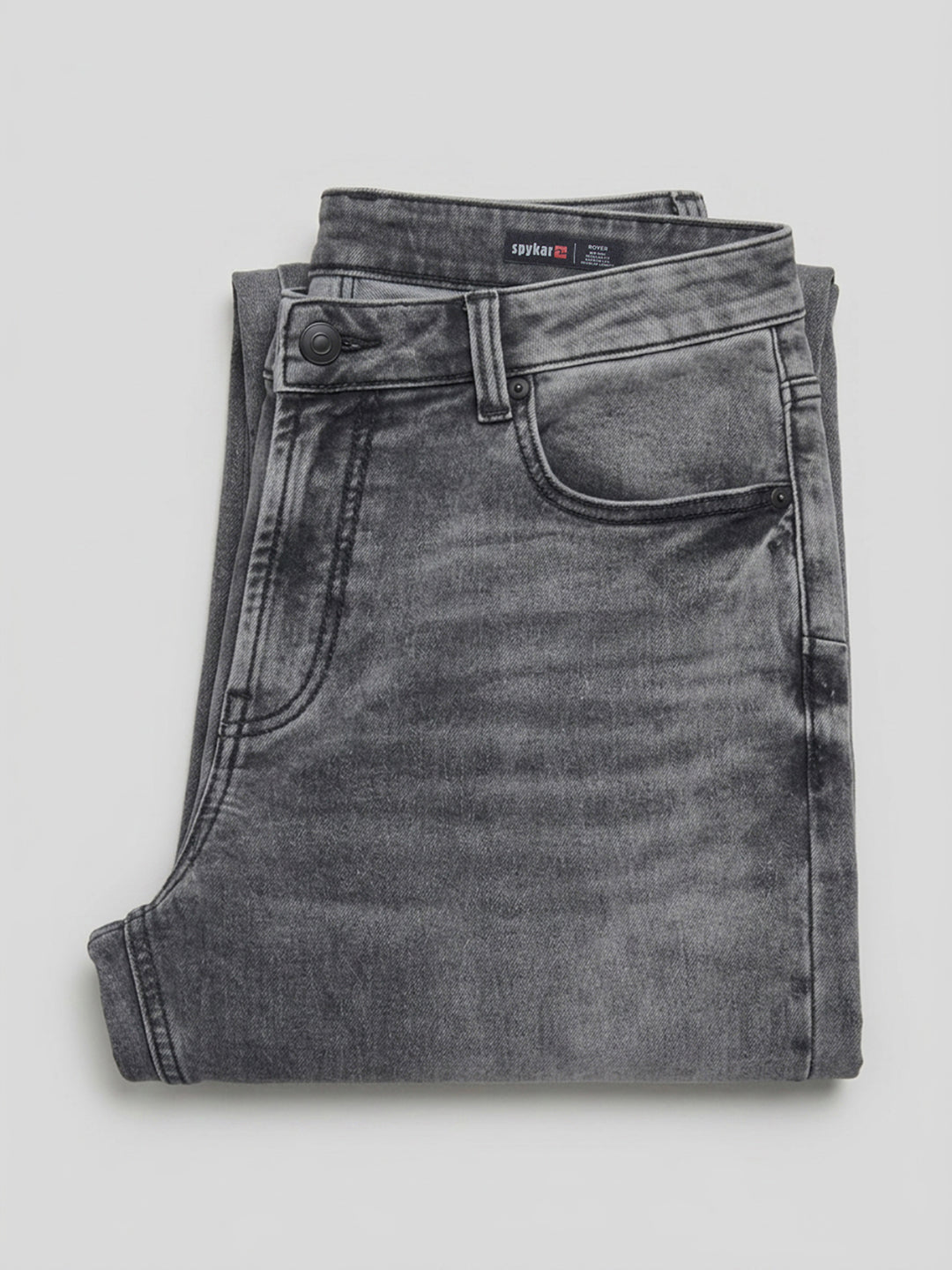 Men Rover Jeans Regular Fit Black Mid Rise