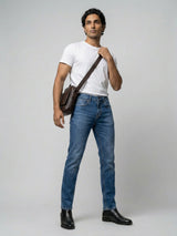 Men Nico Jeans Slim Fit Mid Blue Low Rise