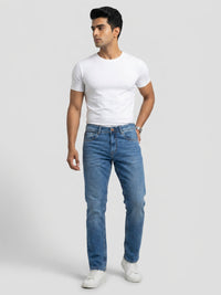 Men Rover Jeans Regular Fit Mid Blue Mid Rise