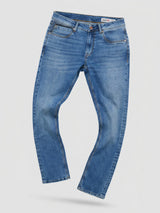 Men Rover Jeans Regular Fit Mid Blue Mid Rise
