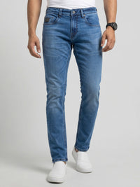 Men Nico Jeans Slim Fit Mid Blue Low Rise