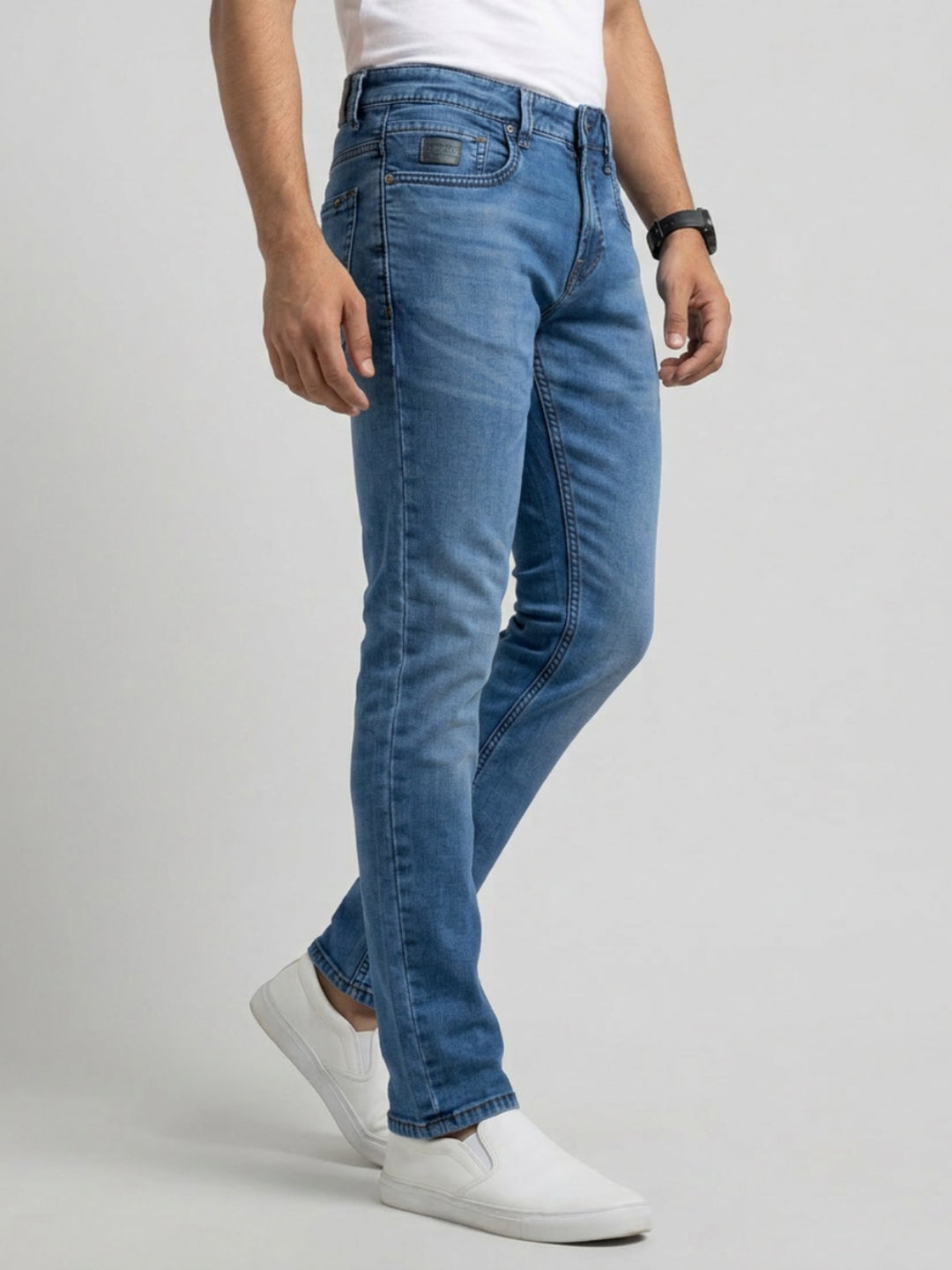 Men Nico Jeans Slim Fit Mid Blue Low Rise