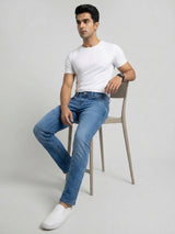 Men Nico Jeans Slim Fit Mid Blue Low Rise