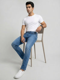 Men Nico Jeans Slim Fit Mid Blue Low Rise
