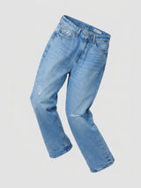 Men Ikemen Jeans Loose Fit Light Blue Low Rise