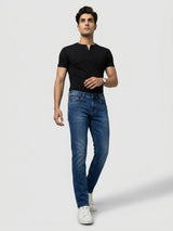 Men Nico Jeans Slim Fit Dark Blue Low Rise