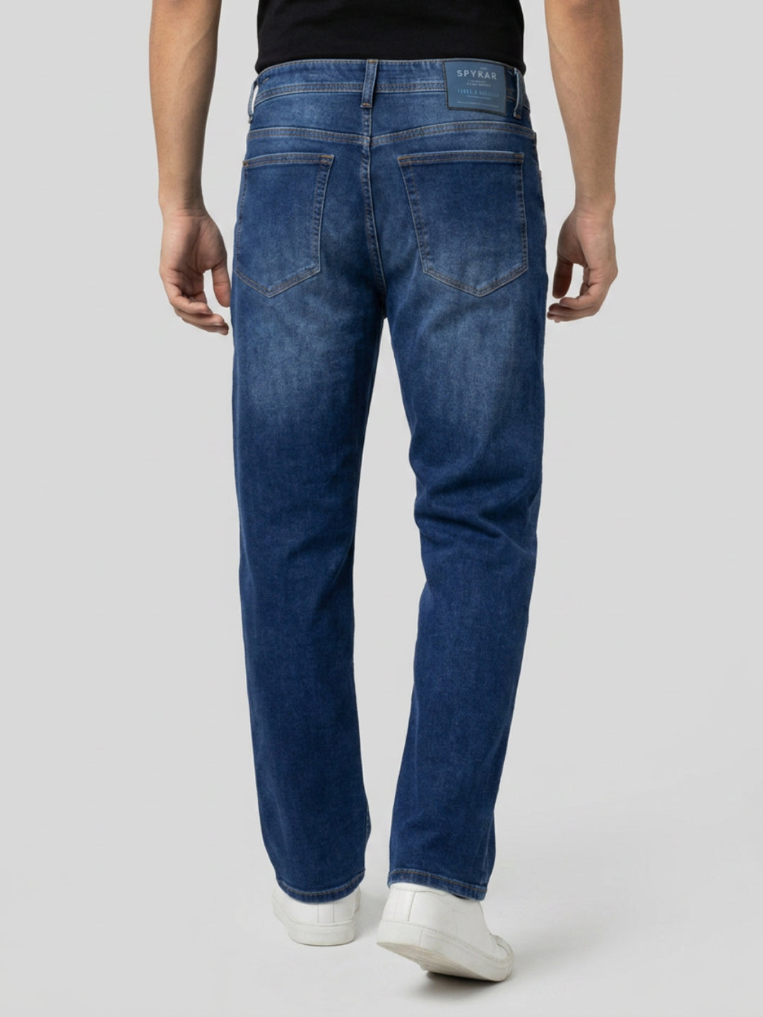 Men Ikemen Jeans Loose Fit Dark Blue Low Rise