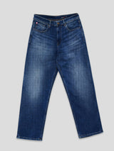 Men Ikemen Jeans Loose Fit Dark Blue Low Rise