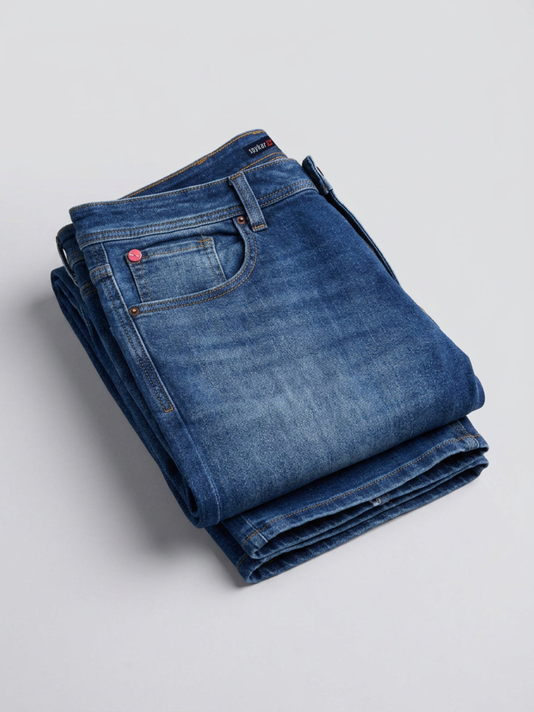 Men Ikemen Jeans Loose Fit Dark Blue Low Rise