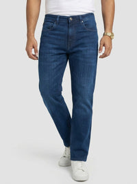 Men Ikemen Jeans Loose Fit Dark Blue Low Rise
