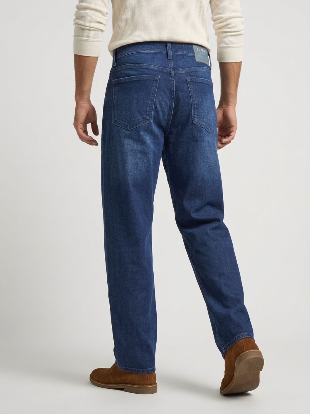 Men Ikemen Jeans Loose Fit Dark Blue Low Rise