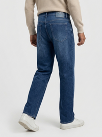 Men Ikemen Jeans Loose Fit Dark Blue Low Rise