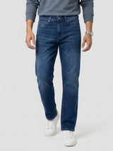 Men Ikemen Jeans Loose Fit Dark Blue Low Rise