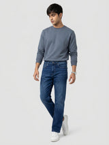 Men Ikemen Jeans Loose Fit Dark Blue Low Rise