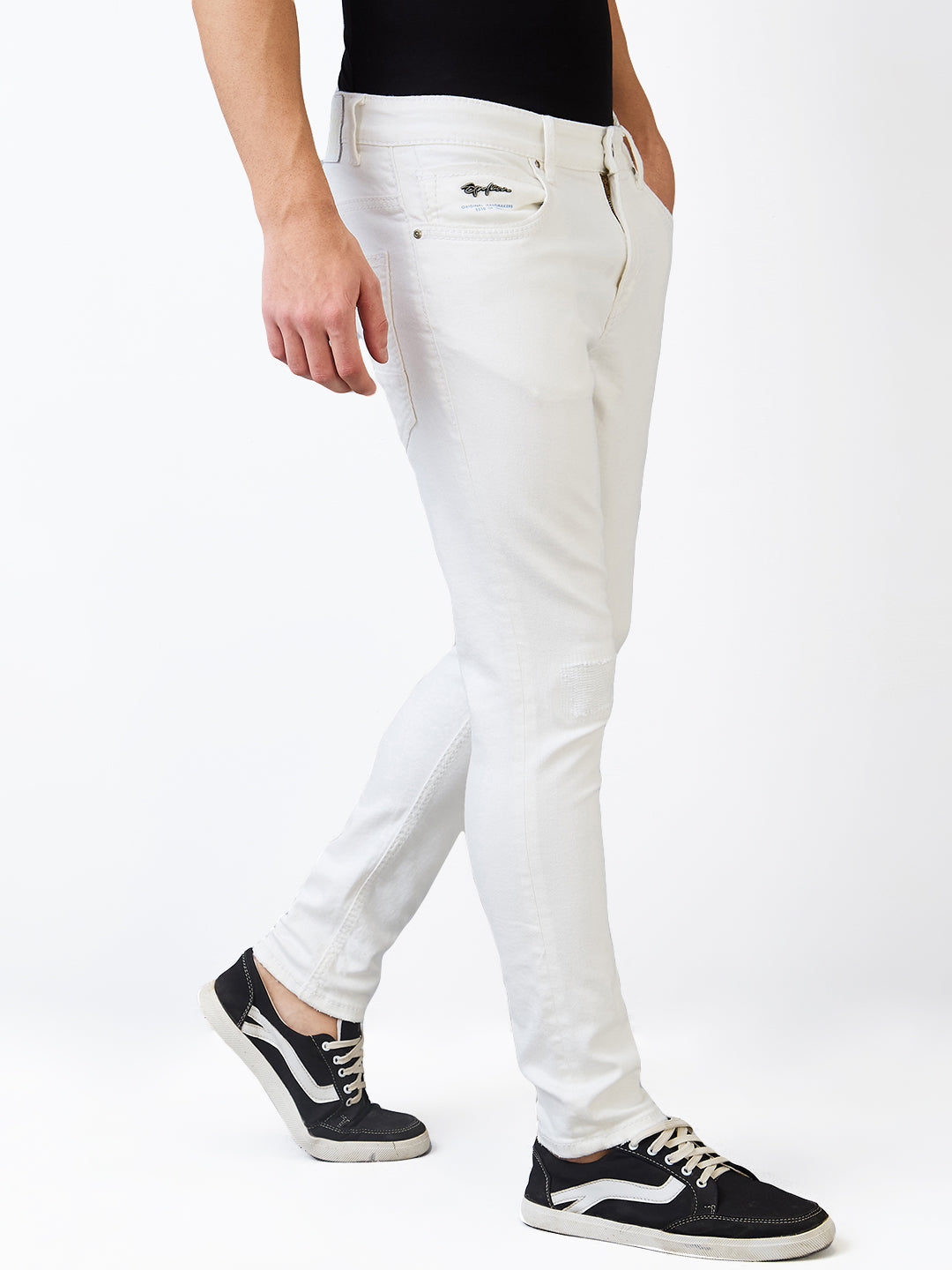 Spykar Slim Fit Mid Rise Cotton Stretch Jeans For Men