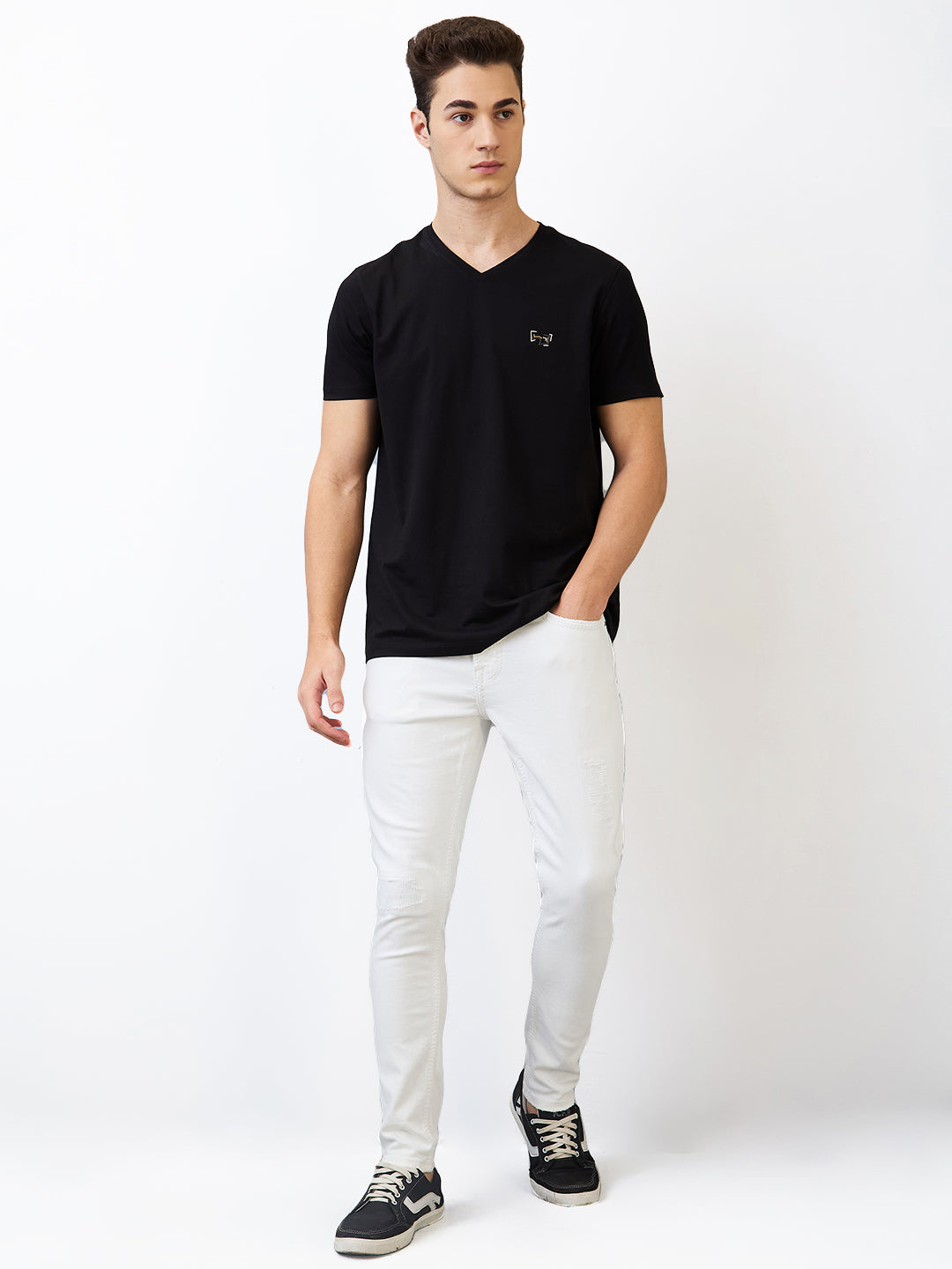 Spykar Slim Fit Mid Rise Cotton Stretch Jeans For Men