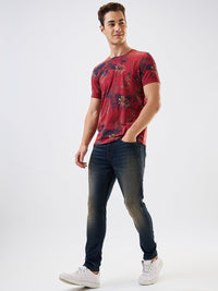 Men Jeans Slim Fit Blue Mid Rise