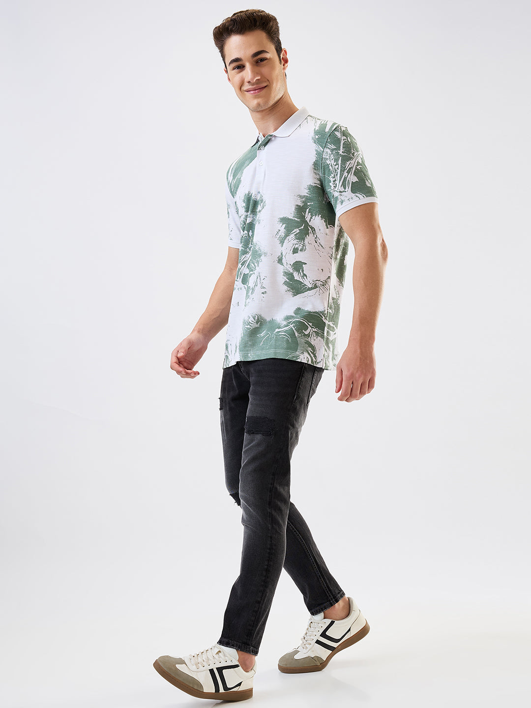 Men Jeans Slim Fit Black Mid Rise