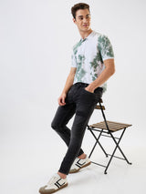 Men Jeans Slim Fit Black Mid Rise