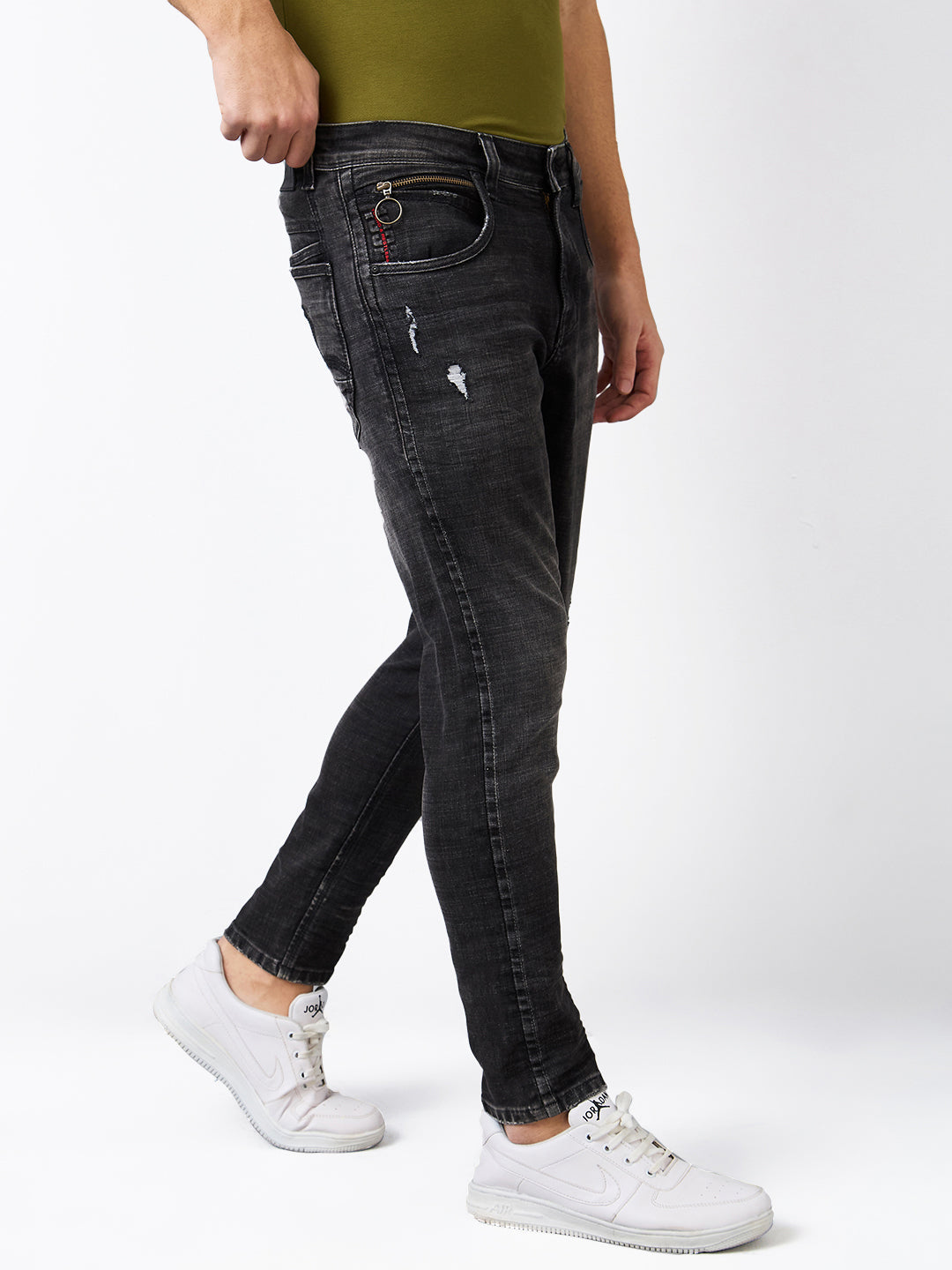 Spykar Slim Fit Mid Rise Cotton Jeans For Men