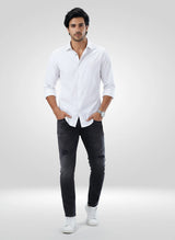 Men Jeans Slim Fit Black Mid Rise