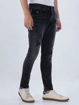 Men Jeans Slim Fit Black Mid Rise