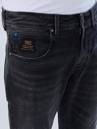 Men Jeans Slim Fit Black Mid Rise