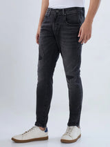 Men Jeans Slim Fit Black Mid Rise