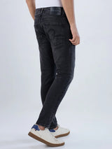 Men Jeans Slim Fit Black Mid Rise