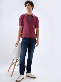 Men Kano Jeans Slim Fit Dark Blue Mid Rise