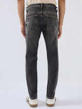 Men Kano Jeans Slim Fit Black Mid Rise