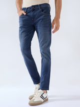Men Kano Jeans Slim Fit Dark Blue Mid Rise