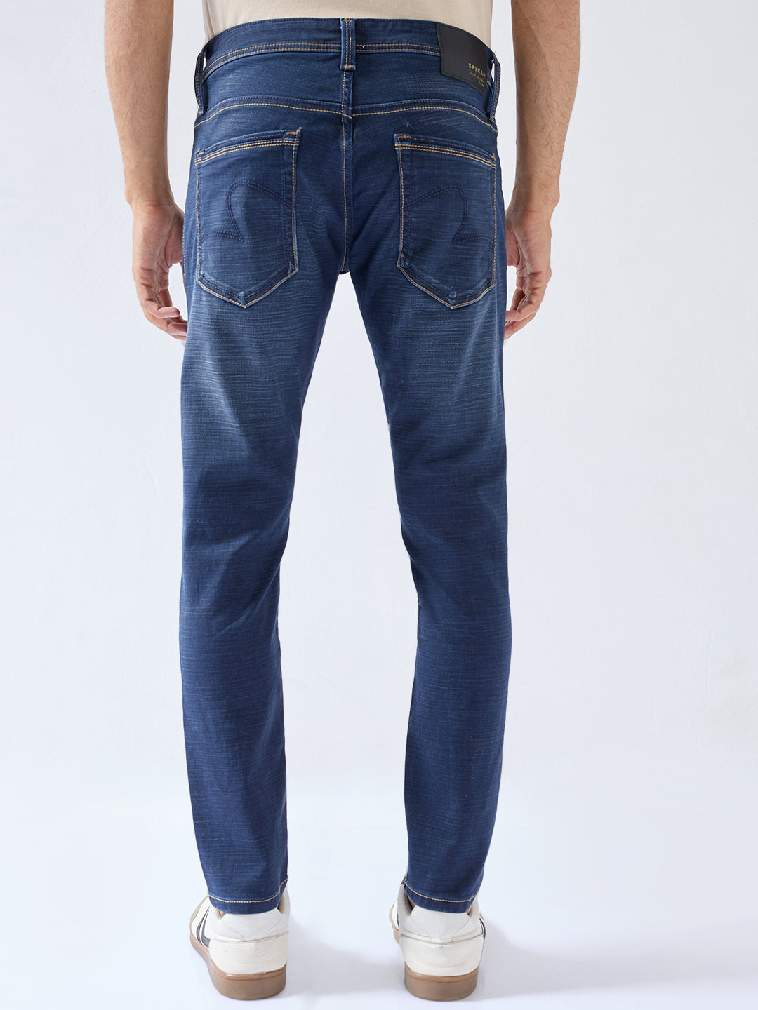 Men Kano Jeans Slim Fit Dark Blue Mid Rise