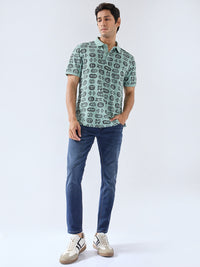 Men Kano Jeans Slim Fit Dark Blue Mid Rise