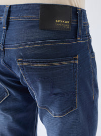 Men Kano Jeans Slim Fit Dark Blue Mid Rise