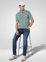 Men Kano Jeans Slim Fit Dark Blue Mid Rise