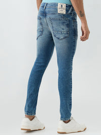 Men Kano Jeans Slim Fit Blue Mid Rise
