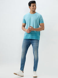 Men Kano Jeans Slim Fit Blue Mid Rise
