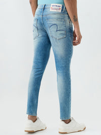 Men Kano Jeans Slim Fit Blue Mid Rise