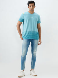 Men Kano Jeans Slim Fit Blue Mid Rise