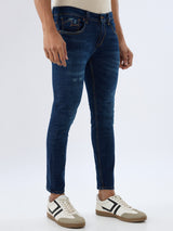 Men Kano Jeans Slim Fit Blue Mid Rise
