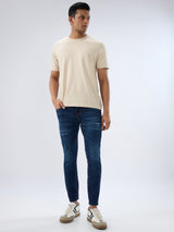 Men Kano Jeans Slim Fit Blue Mid Rise