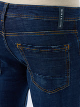 Men Kano Jeans Slim Fit Blue Mid Rise